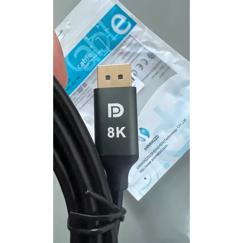 for annnwzzd 8K DisplayPort Cable 3m DP to DP Video Cord High Speed 4320P Gaming Monitor Connection Wire for PC Laptop
