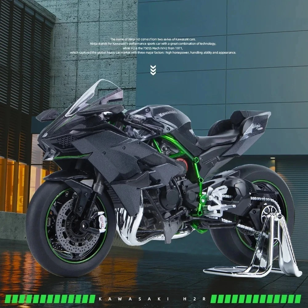 حجم كبير 1:9 H2R H2 V4S محاكاة نموذج دراجة نارية لعبة محاكاة سبيكة نموذج دراجة نارية الصبي سيارة جمع اليدوية هدية