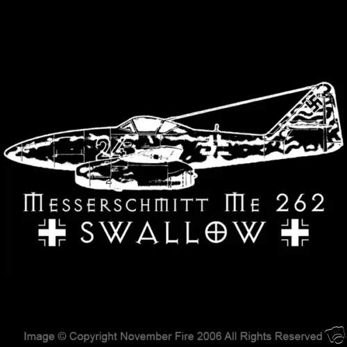 Я 262 Ласточка люфтваф мессершмитт немецкий первый реактивный истребитель WW2 футболка NFT262 длинные или Короткие рукава