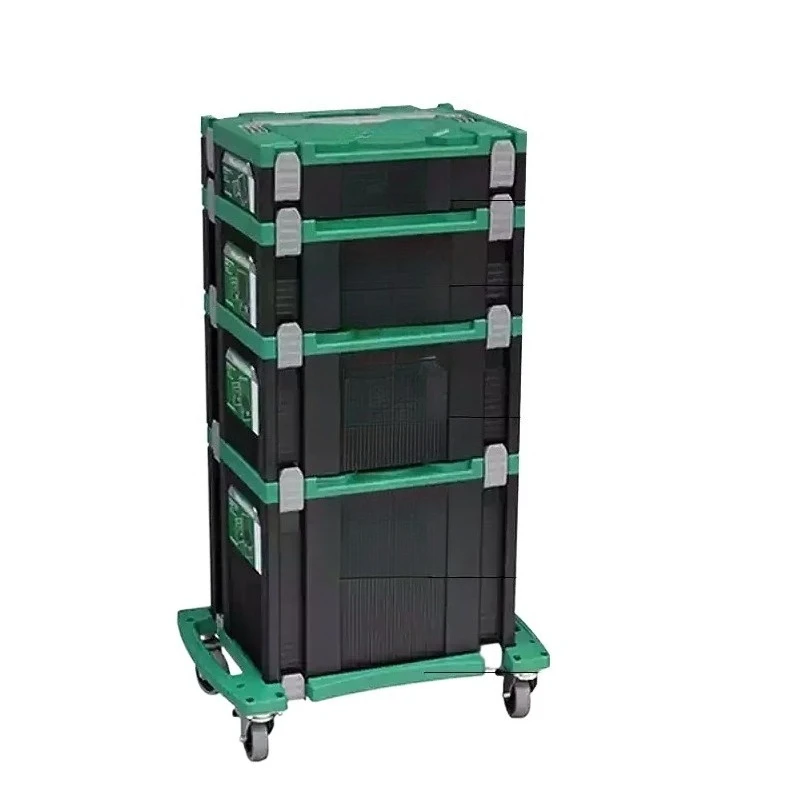 For Hardware Tool Storage Box, Stacked Large-capacity Industrial Type with Wheels, Combined Type