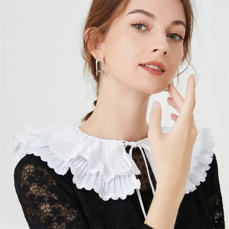 Sommerkleid, weißes Hemd, abnehmbarer Kragen, Schal für Damen, gefälschter Kragen, Schulterwickel, kleiner Cape-Schal, falscher Kragen