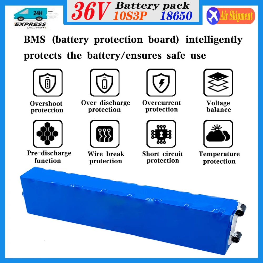 

New 36V10S3P Rechargeable Lithium Battery Pack40Ah High Power Suitable for Xiaomi Mijia M365 Electric Scooter Battery Hoverboard