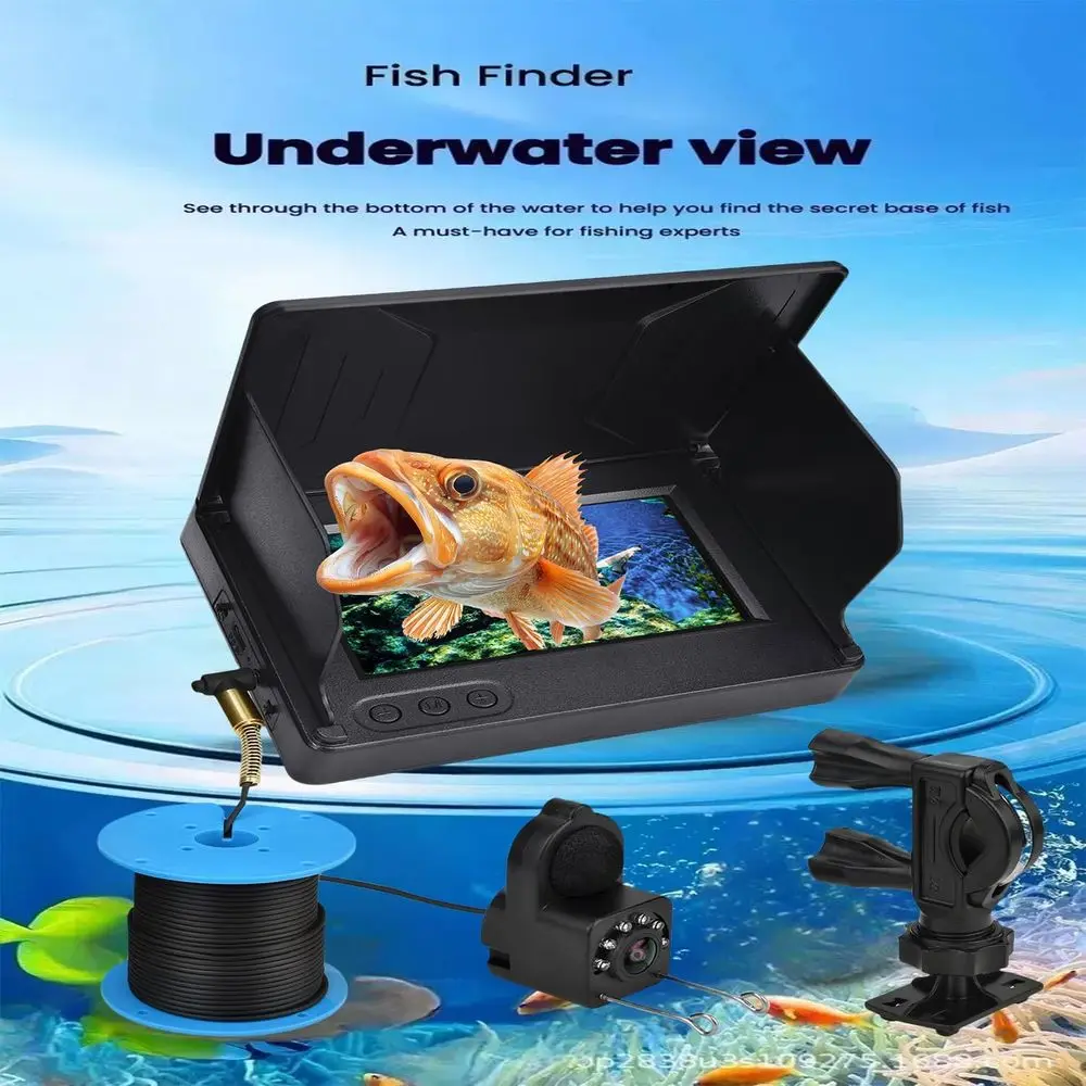 Fishing Camera Waterproof Fish Finder with Enhanced Vision Ultra-Wide Lens, Underwater Fish Finder for Ice, Lake Offshore Anglin