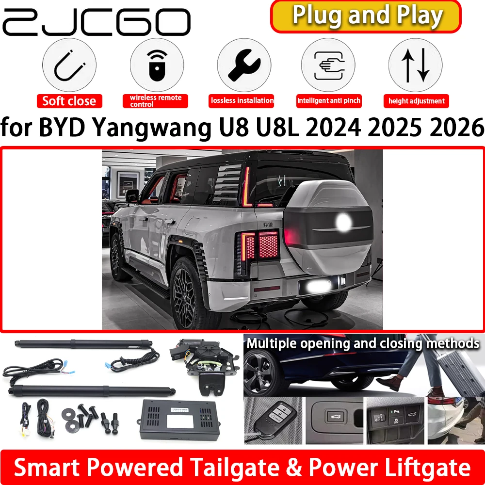 

ZJCGO for BYD Yangwang U8 U8L 2024 2025 2026 OEM Automatic Electric Powered Tailgate Power Liftgate Tail Gate Lift Kit System
