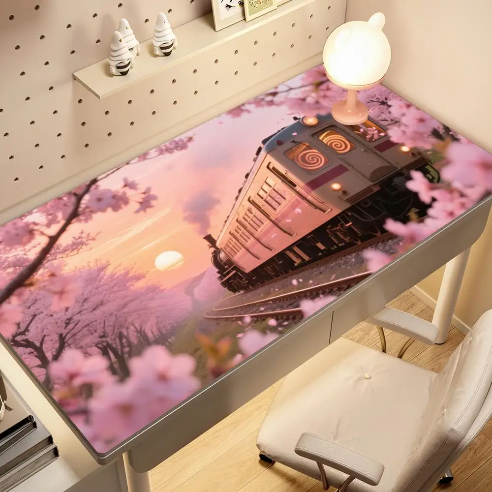 

Warm and romantic flowers and train mouse pad gaming laptop mouse pad gamer carpet keyboard pad exquisite