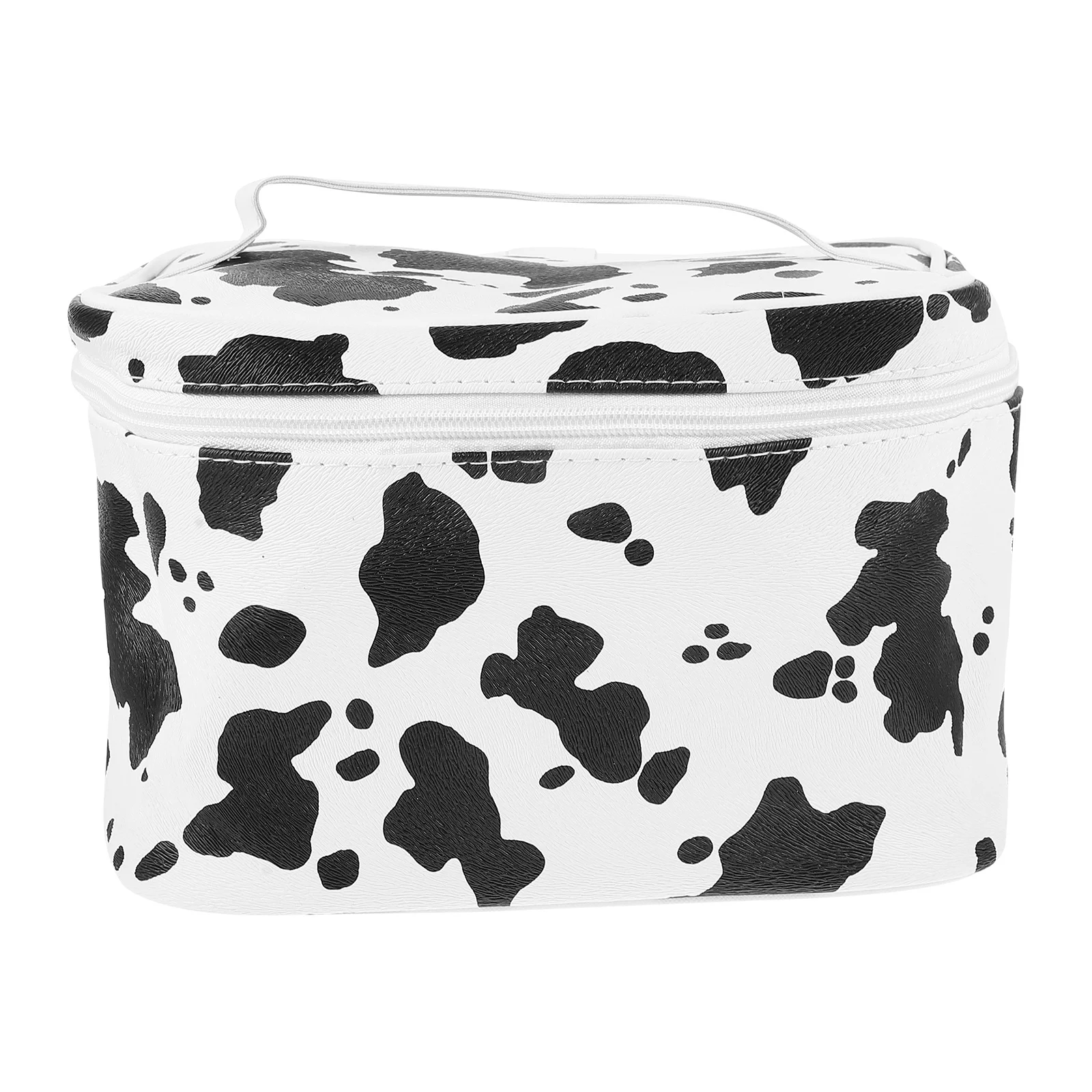 

1Pcs Cow Themed Waterproof Bag Large Capacity Travel Makeup Organizer Portable Toiletry Storage Black White