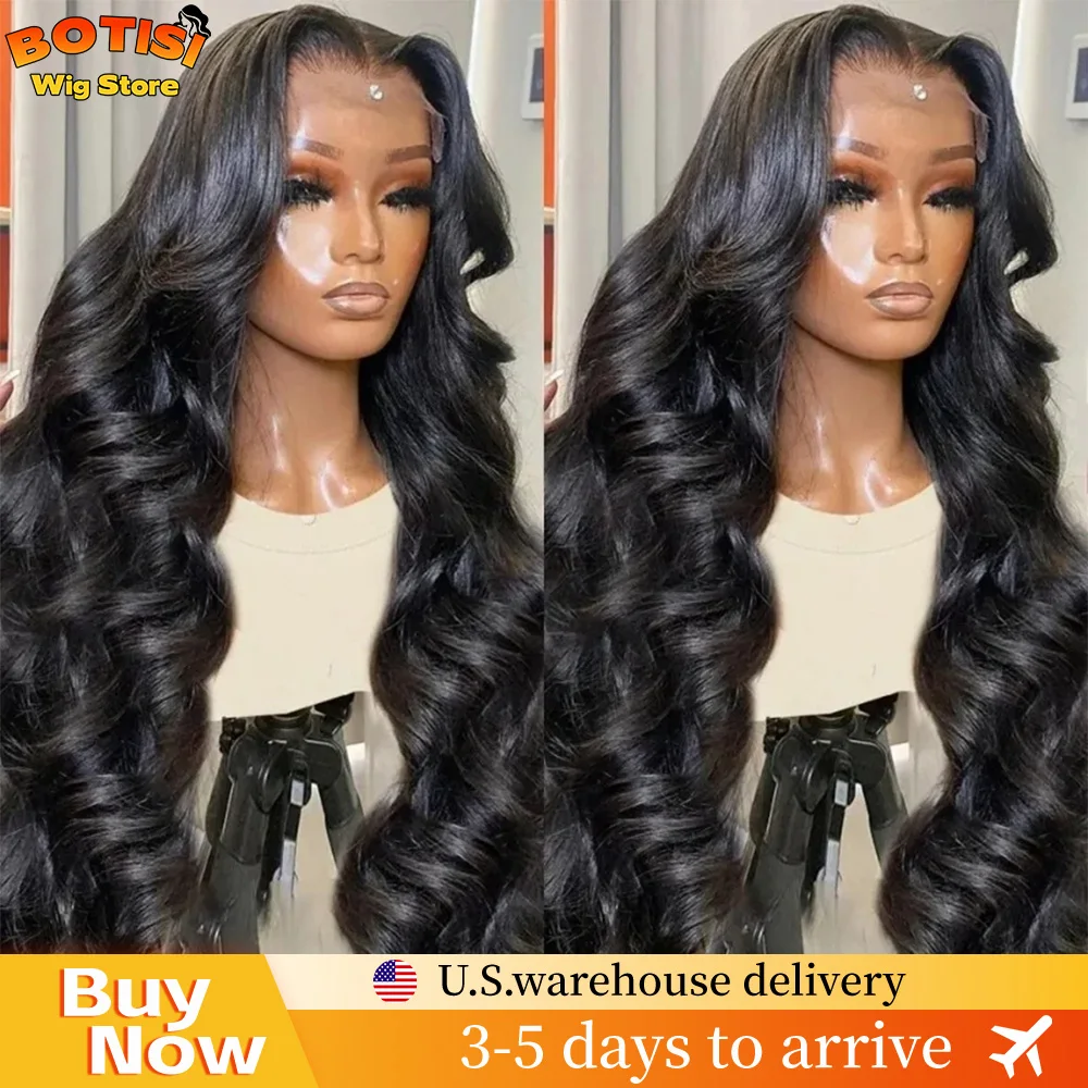 

Botisi 13x4 Hd Кружевные фронтальные парики Свободные объемные волны Объемная волна 13x6 Кружева фронтальная часть Предварительно выщипанные человеческие волосы Натуральный черный парик Бразильский