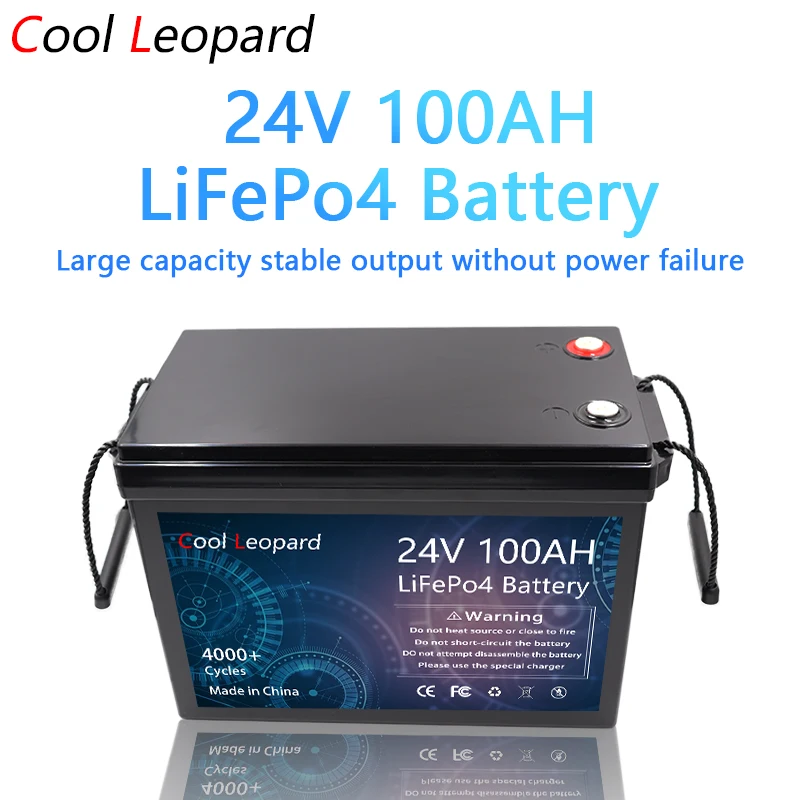 

LiFePo4 24V 100Ah Built-In BMS Large-Capacity Rechargeable Lithium Iron Phosphate Battery Pack Is Used For Storing Solar Energy