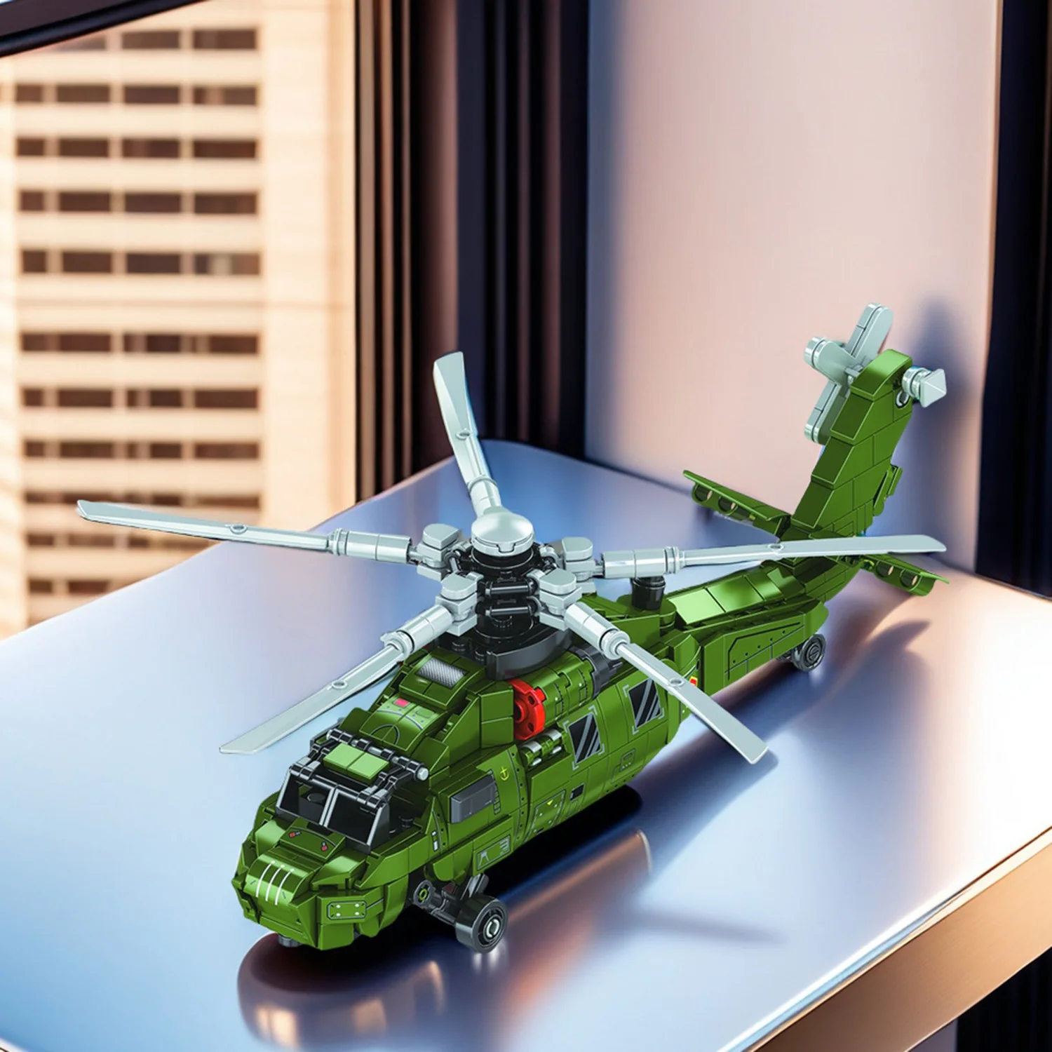 478PCS Helicopter Building Blocks Toy Technology Assemble Model Bricks Education Toy Desktop Decoration Gifts