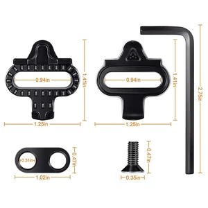 مرابط أحذية الدراجة الجبلية ل Shimano SH51 SPD MTB متعدد الإصدارات SPD دواسة كليب مجموعة اكسسوارات الدراجة أعلى 6 أحذية كرة قدم من الألومنيوم - رقم 1