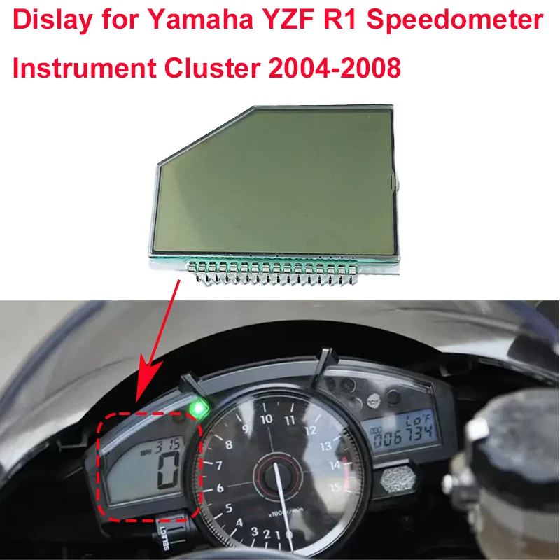 

Motorcycle Meter Display For YAMAHA YZF R1 Speedometer Instrument LCD Screen 2004 2005 2006 2007 2008