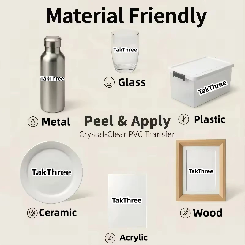 50 pegatinas de transferencia DTF personalizadas, impresión UV 3D, logotipo de empresa personalizado, etiqueta autoadhesiva de cristal para botellas, caja de embalaje