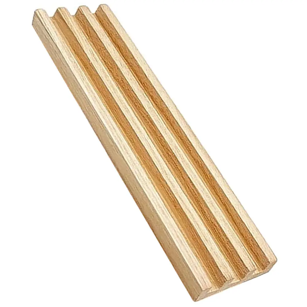 Holz-Domino-Ständer Naturholz Langlebig Glatter Finish Schräg abgeschrägtes Design Mehrfach-Schlitz-Displayständer für Domino-Spielzubehör