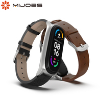 Mi Band 7 Strap for Mi Band 6 5 4 3 Leather Wristbands Miband 6 Bracelet Smart Watch Accessories for Xiaomi NFC Global Version