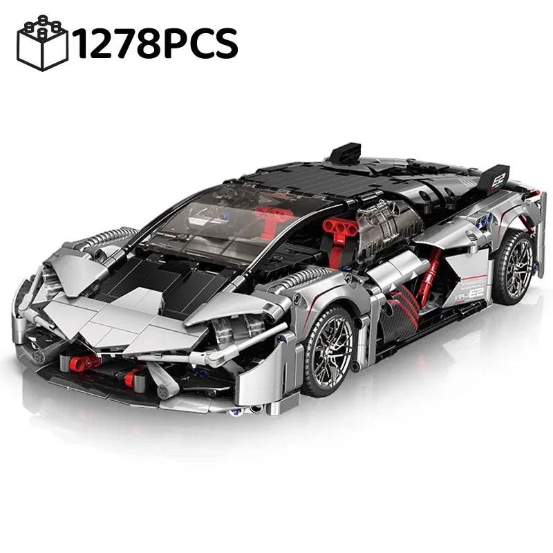 Technical Super Sports Car Lamborghinied Terzo Sian Building Blocks City Speed Famous Vehicle Bricks Assemble Toys Kid Gift