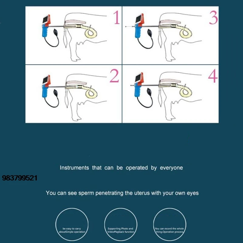 

Good Price Professional pet Dogs Sheep Cow Visual Insemination Gun Animal Artificial Insemination Tools Dog Endoscope Vet