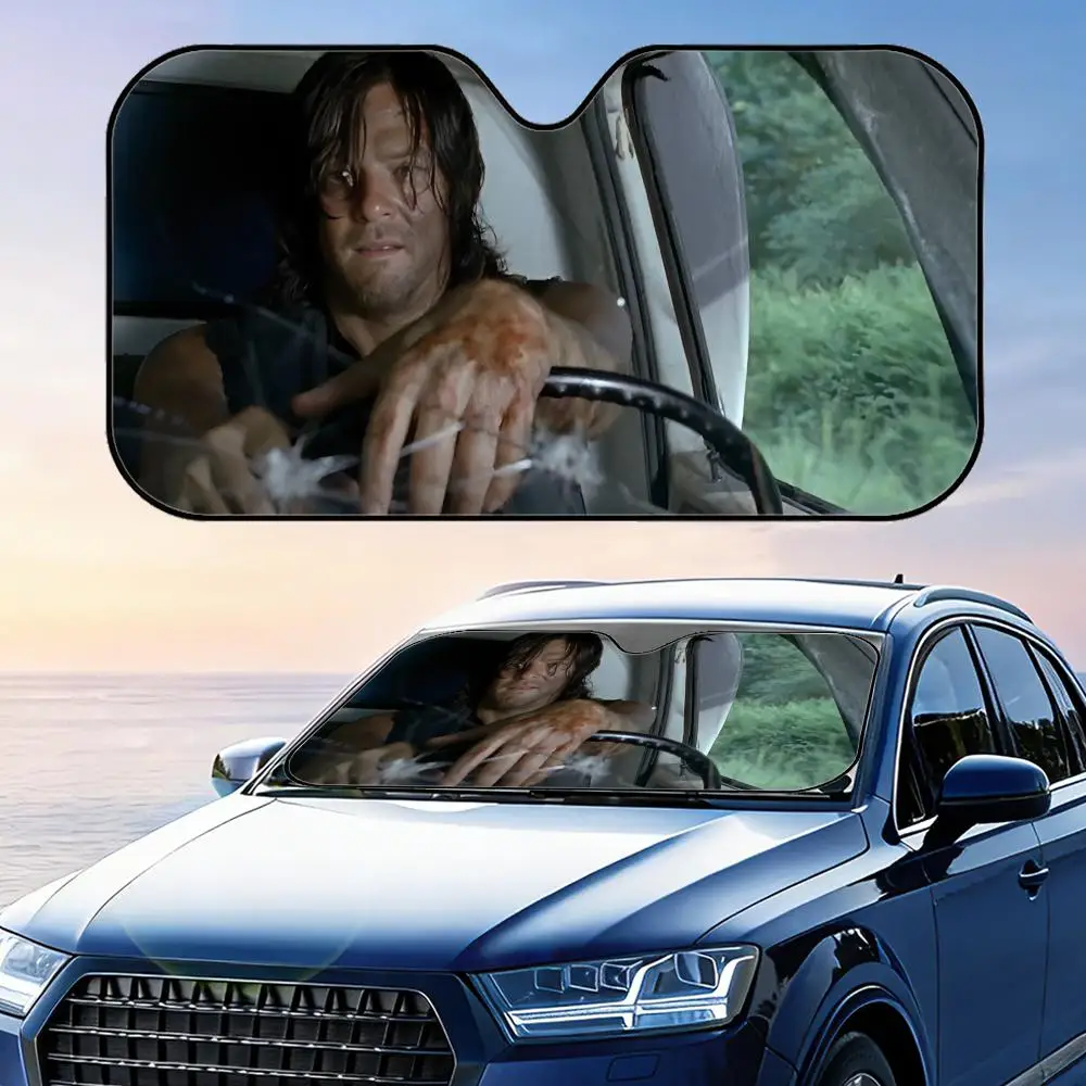 

Солнцезащитный козырек W-Walking Dead, складной, для лобового стекла автомобиля, защита от УФ-излучения, отражающий, теплоизоляционный, многоразовый чехол