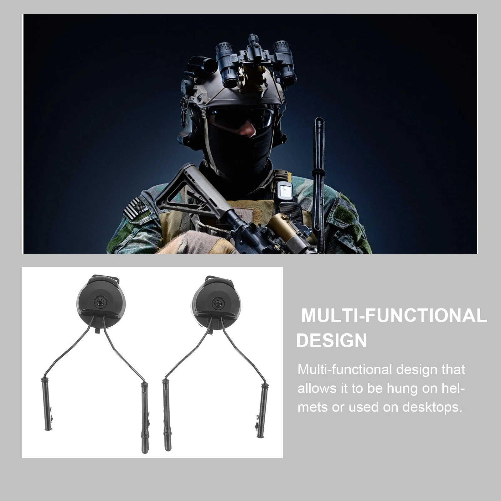 1 زوج في الهواء الطلق السكك الحديدية البرية محول الاستخدام اليومي حامل سماعة الرأس المحمولة رف صغير إلغاء الضوضاء الملحقات المهنية #4