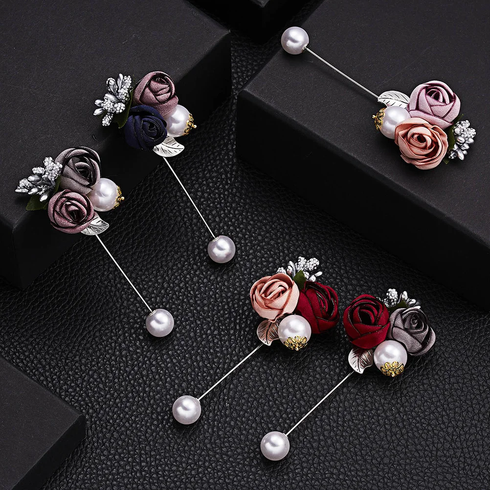 

Rose Brooch Creative Dress Accessories Fashion Floral Corsage Fabric Brooches Pin for Women Cute Decorative Artificial Flowers
