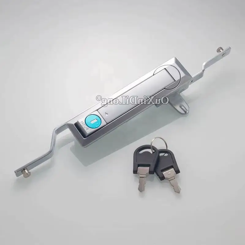 

2PCS Zinc Alloy Industrial Panel Lock Push Button Pop Up Distribution Box Chassis Lock Switch Electric Cabinet Door Locks+Key