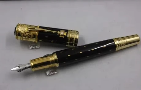 

Новая роскошная шариковая ручка MB Fountain Rollerball, золото, серебро