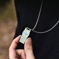 Waterproof Double Tube 120DB Training Whistle Titanium Alloy Camping Whistle with Necklace Outdoor Survival EDC Tool