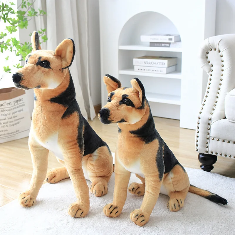 Lifelike Dog Simulated Sitting Posture Dog Plush Toy Shepherd Dog Rottweiler Beagle Spotted Dog Home Decor