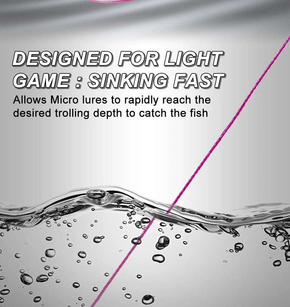 MIFINE Devil's Wire Light Game 4X geflochtene PE-Angelschnur, 150 m, dünn und stark, mehrschichtig beschichtete Angelschnur für Forellen, Barsch – Detail 5