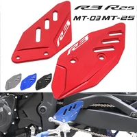 Accesorios de motocicleta reposapiés Protector de placa de talón trasero para YAMAHA MT03 MT25 R3 R25 MT 03 MT 25 R 3 R 25