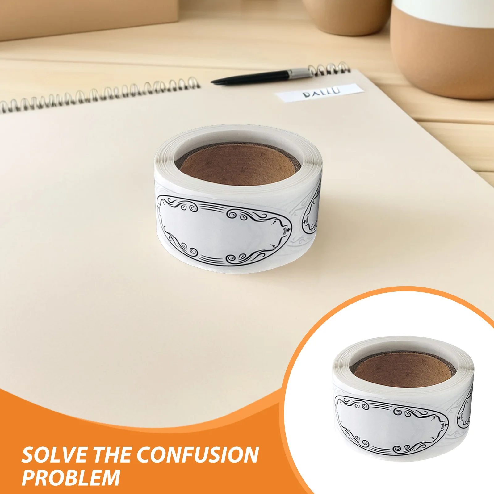 

1200pcs Oval Canning Labels Removable Stickers Freezer Pantry Vintage Decal Writable Blank Tags For Food Containers Cookie Jars