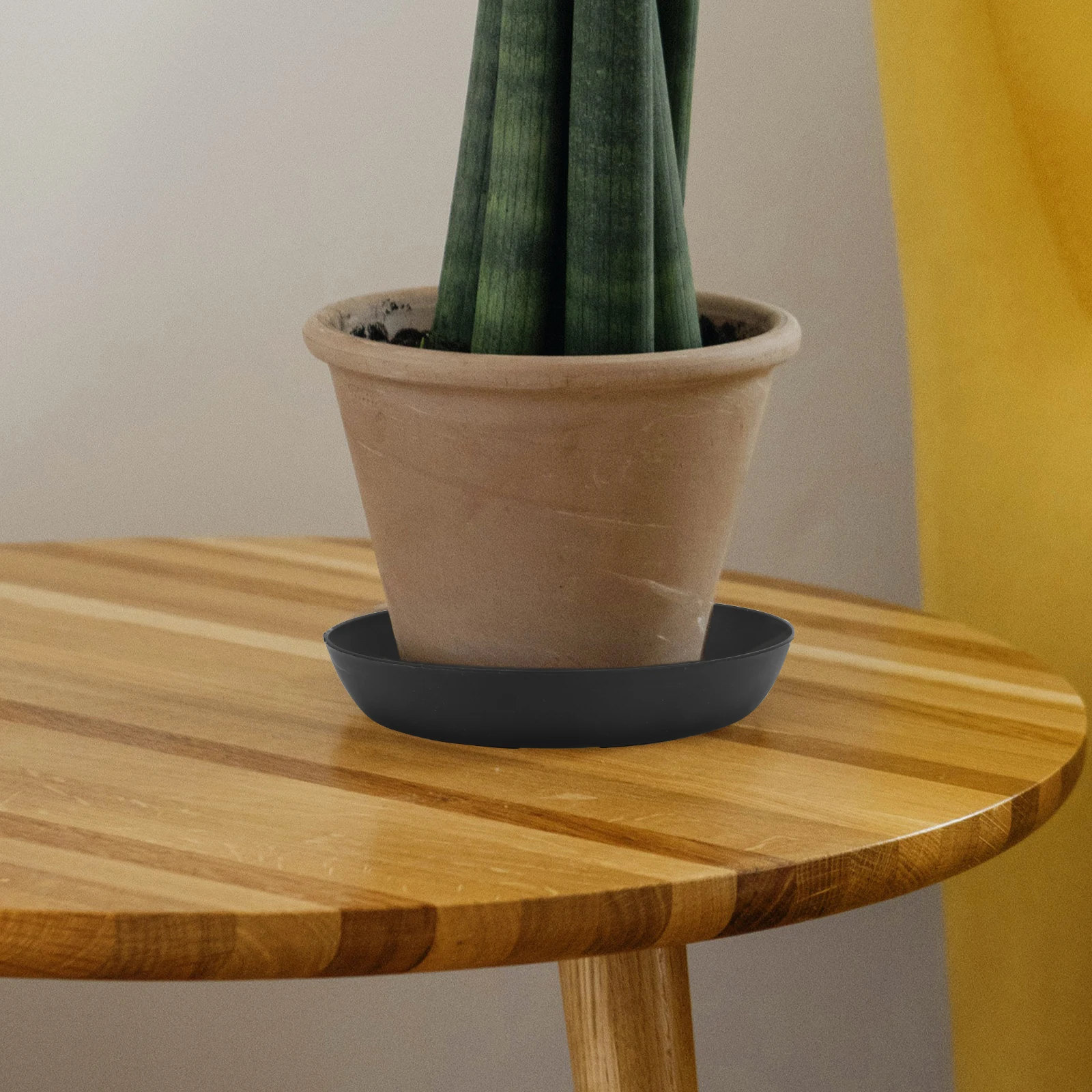 

20 pcs Flower Pots Tray Small Plant Saucer Draining Dishes for Bonsai Succulent Planter with Hole Heat Resistant Non Slip Black