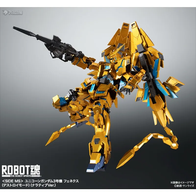 BANDAI Original ROBOT Soul Series Unicorn 3 Phoenix NT Ver Anime figura de acción modelo juguetes modelo móvil adornos regalos para niños