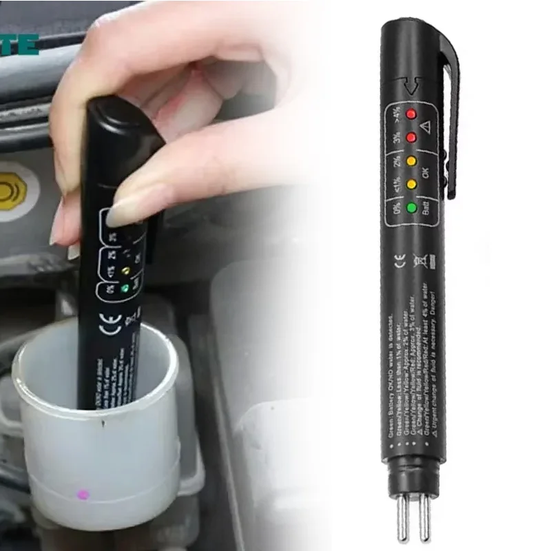 السيارات سائل الفرامل زيت الفرامل اختبار القلم مركبة سائل الفرامل اختبار جودة الزيت اختبار عرض أدوات الاختبار مع LED السائل