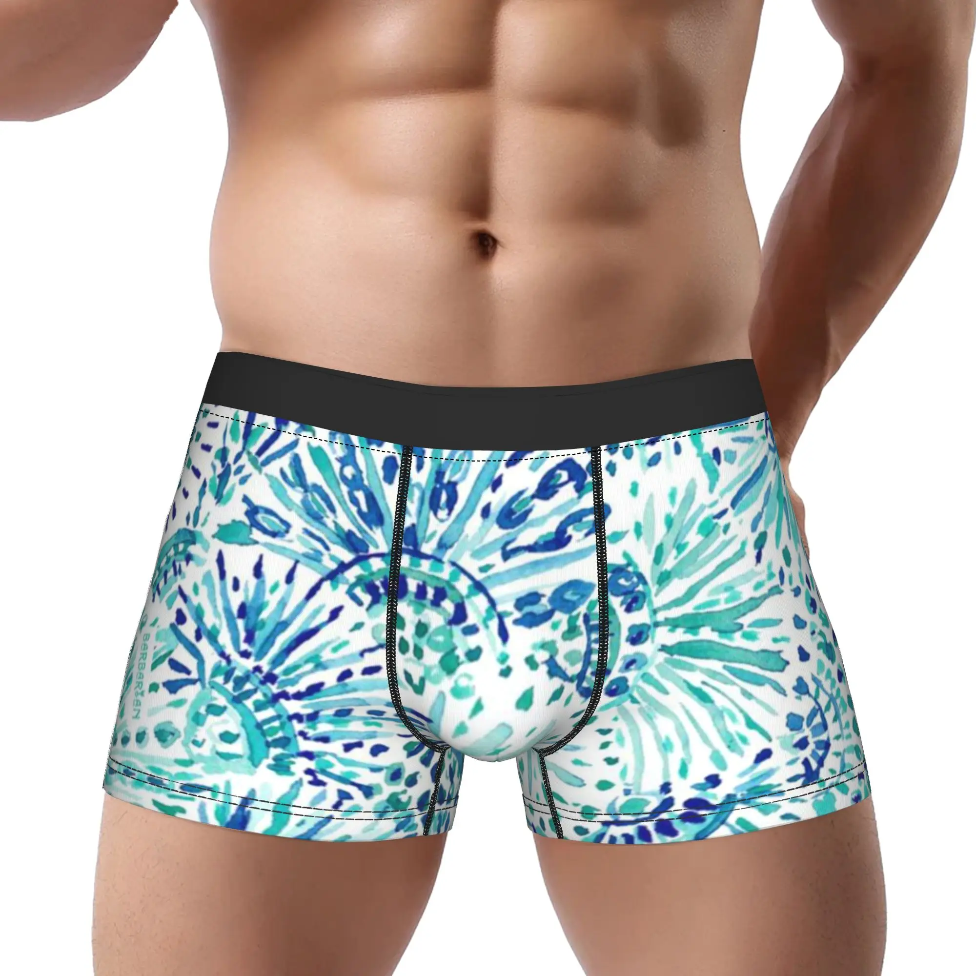 Sector (8) Fan Pattern Underpants Homme Panties Male Underwear Ventilate Shorts Boxer Briefs