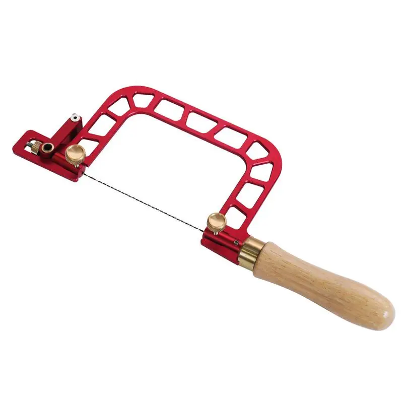 

Coping Saw For Woodworking Aluminum Alloy Hand Wire Saw Woodworking Tool Efficient Hand Tools Self-Cleaning With Wood Handle For