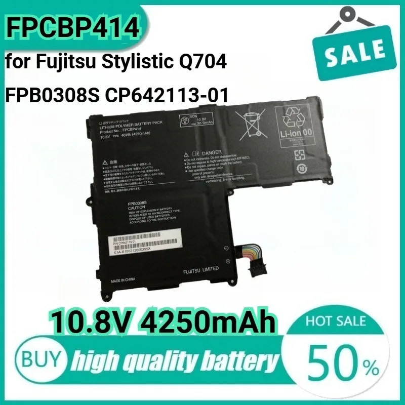 

FPCBP414 10.8V 46Wh 4250mAh Laptop Battery for Fujitsu Stylistic Q704 FPB0308S CP642113-01 for Stylistic Q704.