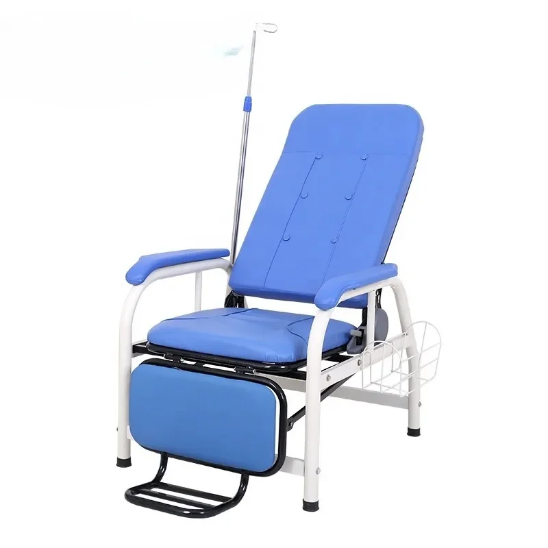 Half-Lying Infusion Portable Recliner Chair Bed Adjustable IV Equipment Furniture