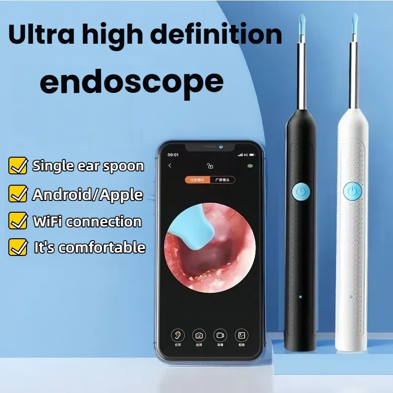 

Visual ear scorer, adult universal ultra-clear ear scorer with light, can be connected to mobile phone endoscope ear scorer