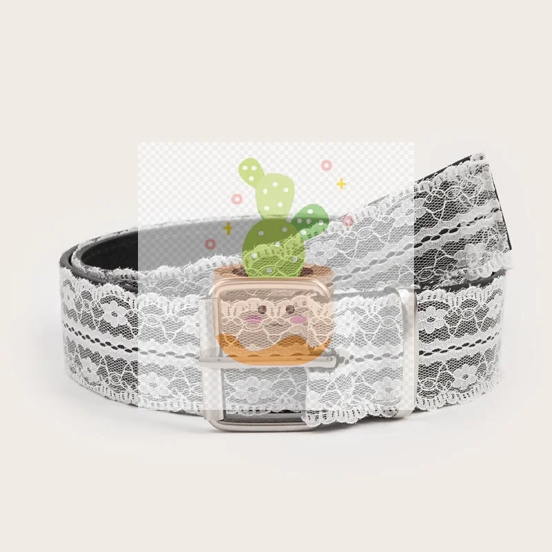 موضة الأبيض الأزهار الدانتيل حزام الخصر قابل للتعديل الحلو كل مباراة حزام للنساء حزام الخصر عادية اكسسوارات الديكور الهدايا