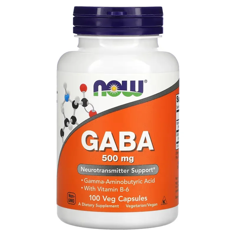 GABA (gamma-aminobutyric Acid) Capsules, 100 Capsules, Help with Sleep and Relieve Irritability