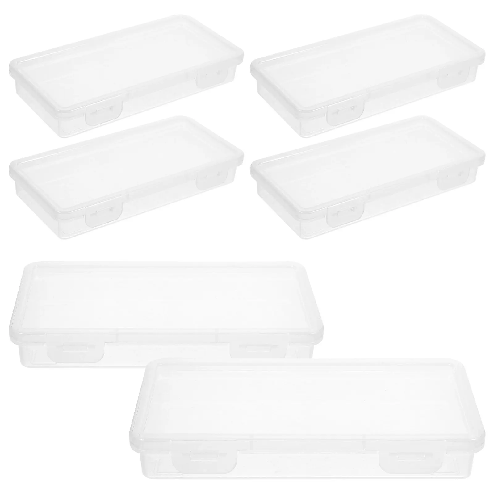 6個入り丈夫なプラスチック製ペンシルボックス、多機能で創造的なデザイン、簡単に開閉できるオーガナイザー、鉛筆、ペン、化粧品、鍵用