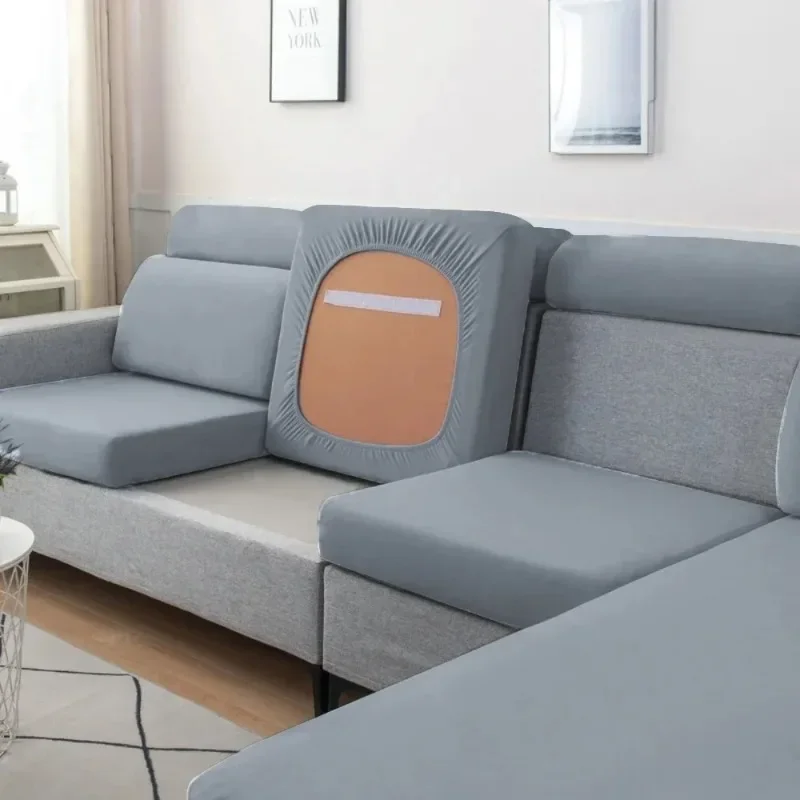 غطاء وسادة مقعد الأريكة المرنة غطاء أريكة بوليستر من الألياف اللدنة لغرفة المعيشة قابل للغسل وقابل للإزالة على شكل حرف L واقي أريكة الزاوية