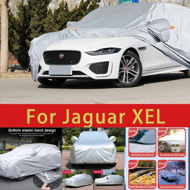 

Для Jaguar XEL наружная защита полный автомобильный чехол снежный чехол солнцезащитный козырек водостойкий пылезащитный внешние автомобильные аксессуары