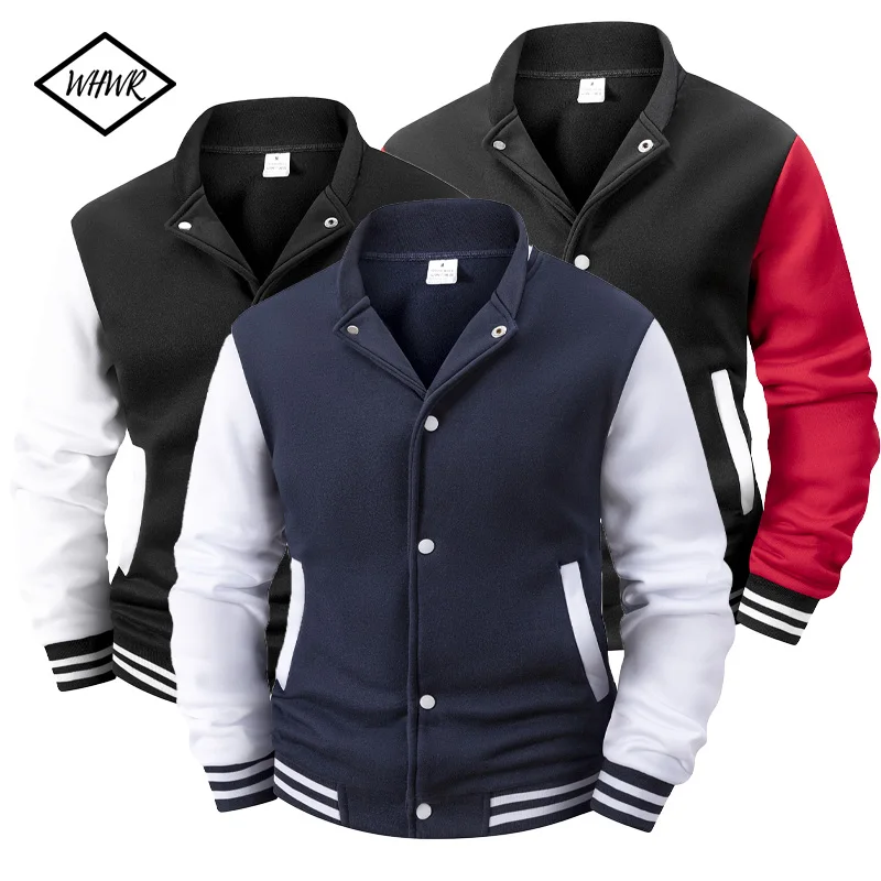 

Men's Autumn and Winter Flight Jacket Baseball Jersey Multi Color Loose Casual Stand-up Jacket Men Varsity Jacket Coat for Men