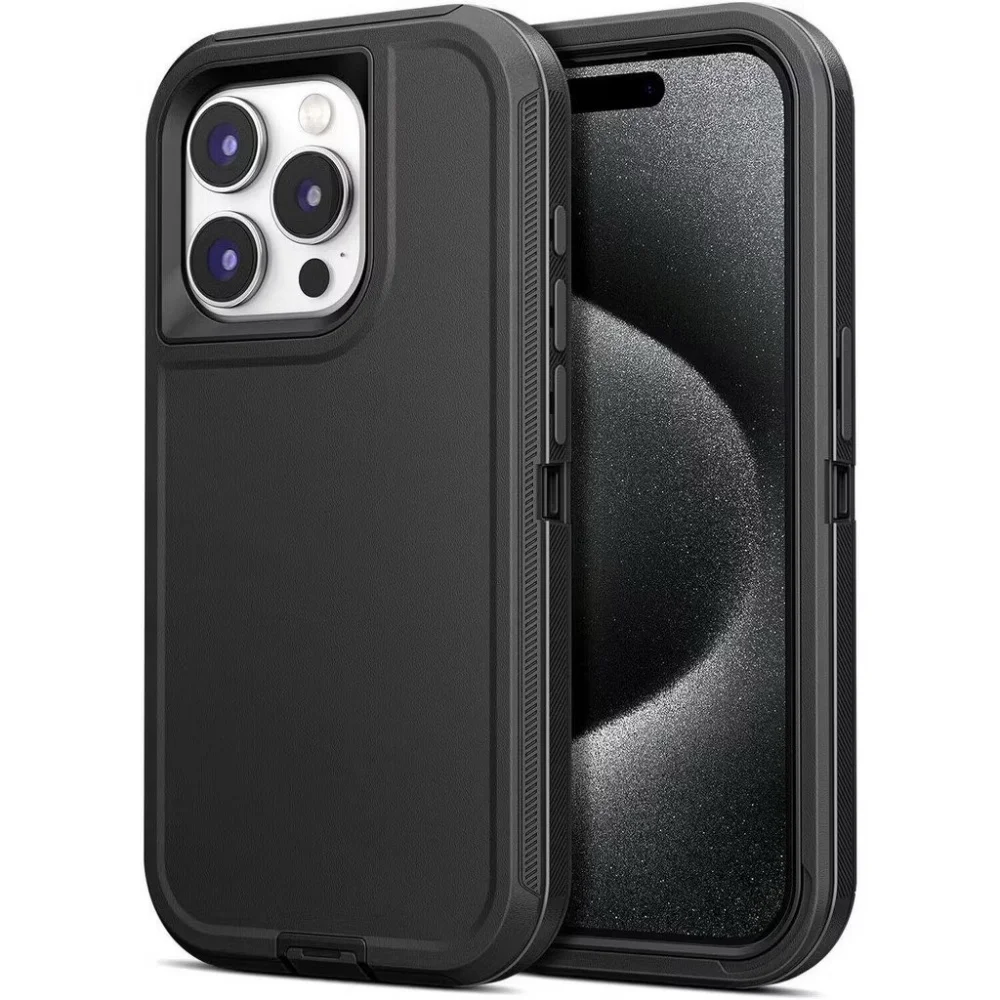 3-in-1 Militärische Schutzhülle für iPhone 17, 16E, 16, 15, 14 PLUS, 13, 12, 18 Pro Max MINI AIR 17E - Robuste, Staubdichte und Stoßfeste Schutzhülle