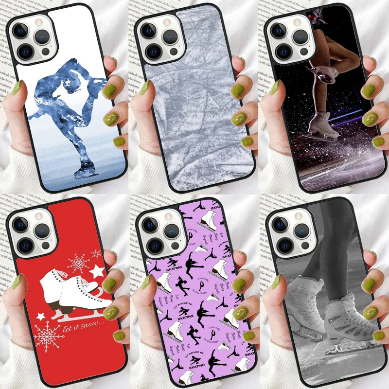 Funda de teléfono de patinaje artístico para iPhone SE2020, 15, 13, 14, 12 mini, 11 Pro Max, Apple 7, 8 Plus, XR, XS