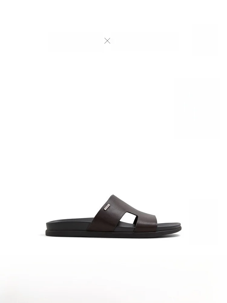 

ALDO Men's Slip-On Casual Leather Sandals Comfortable All-Season Outdoor oes Simple Design Versatile Beachwear BLHF24A35