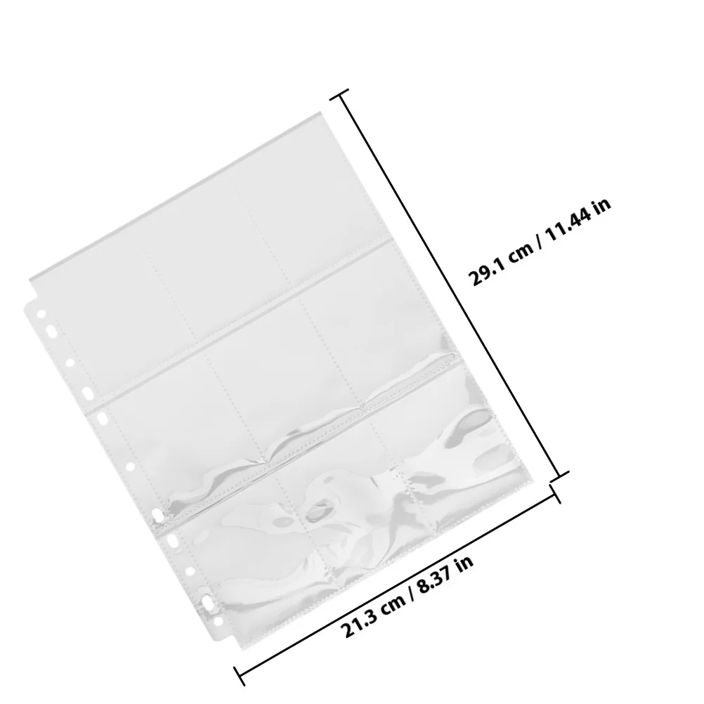 포토 스토리지 슬리브 투명 PP 카드 정리 페이지 트레이딩 카드 게임 사진 엽서 앨범 리필 바인더 포켓