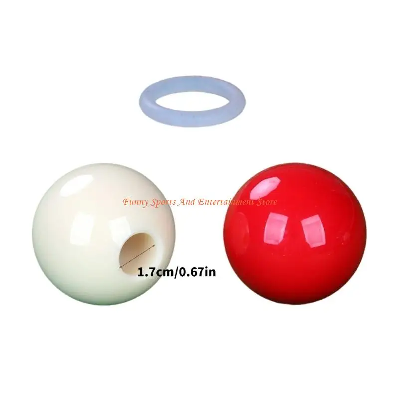 C4DE Tragbarer Billard-Queueball mit Loch, Snooker-Trainingsball, perforierter Billardschläger-Übungsgerät, Zielhelfer – Detail 6
