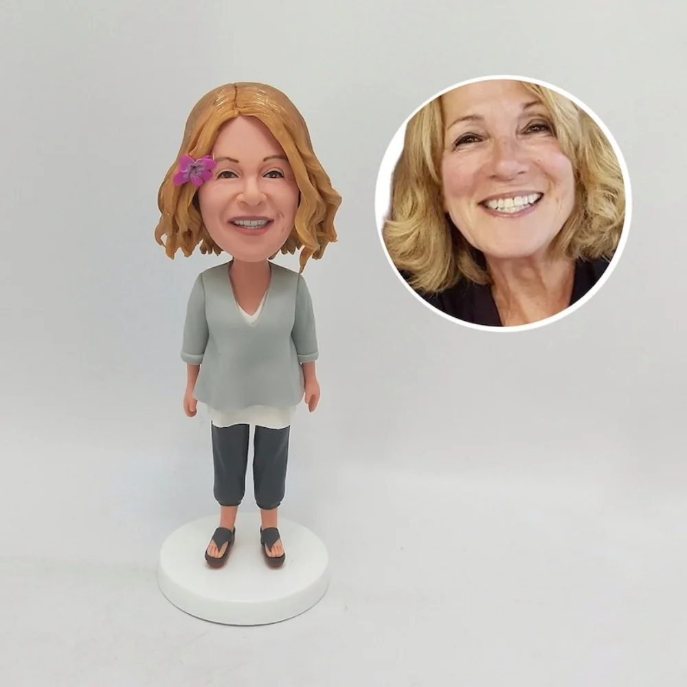 

Custom Anniversary 3D Figurine from Photo Handmade Bobblehead Personalized Clay Doll Birthday Wedding Gift